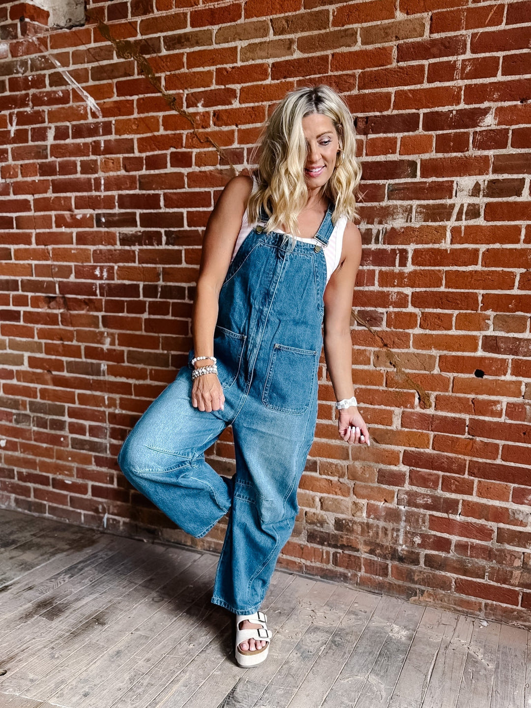 The Worn In Barrel Denim Overalls, Medium Wash