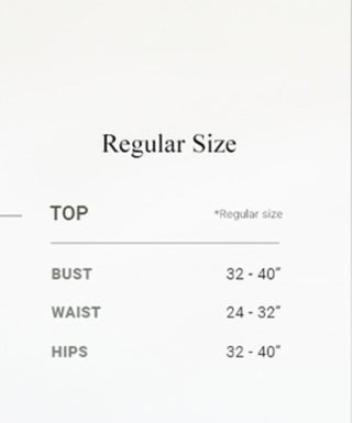 Size Chart for Flip side tank