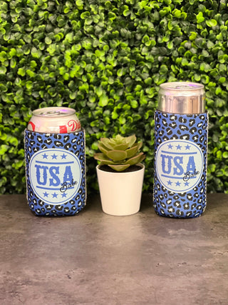 USA Babe Slim Can Koozie