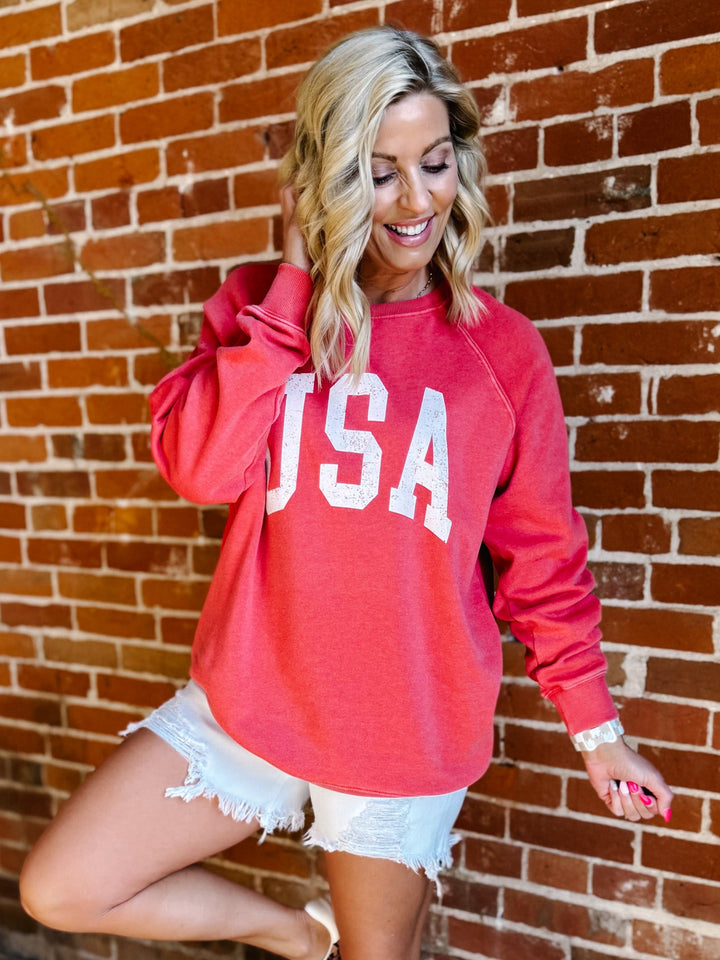 USA Hangout Crew, Washed Red