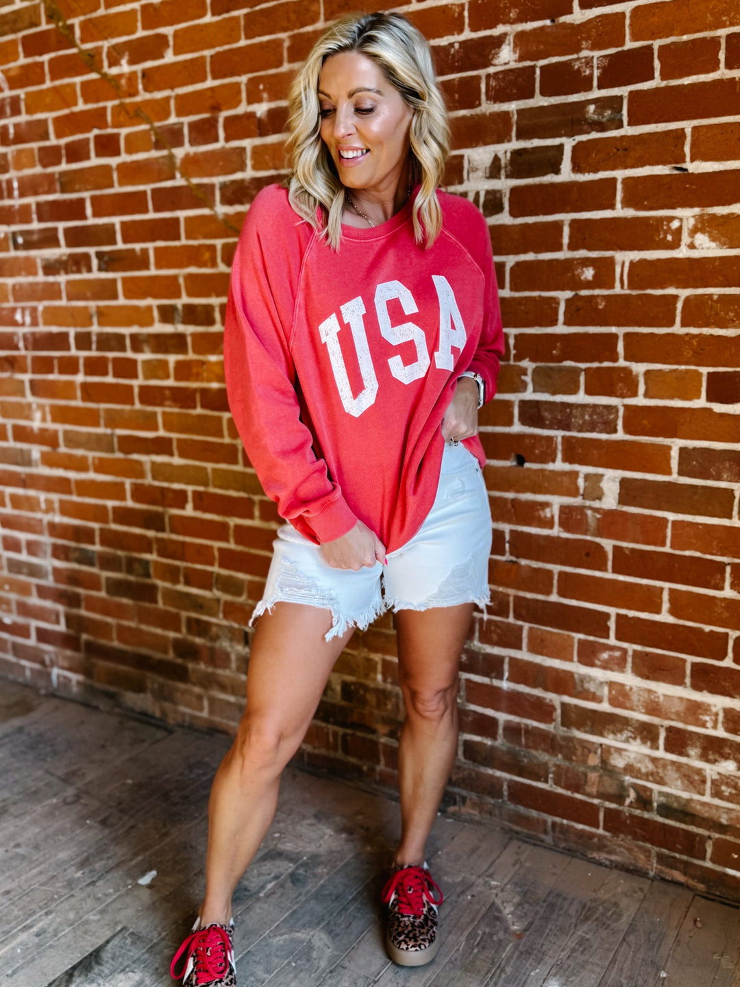 USA Hangout Crew, Washed Red