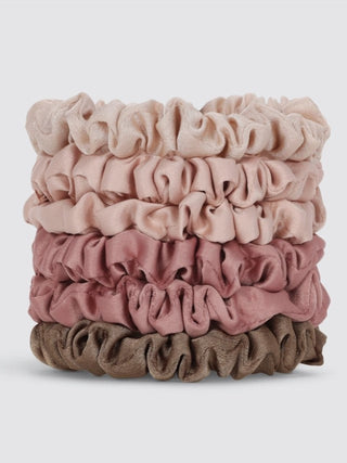 Ultra Petite 6 Pack Satin Scrunchie, Terracotta