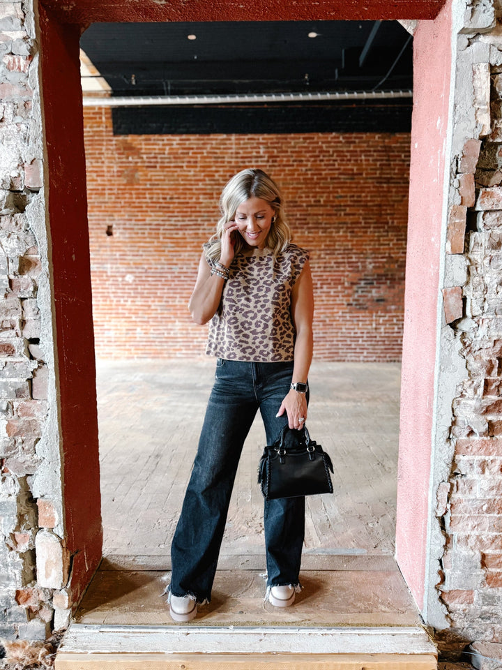 Untamed Charm Knit Top, Leopard