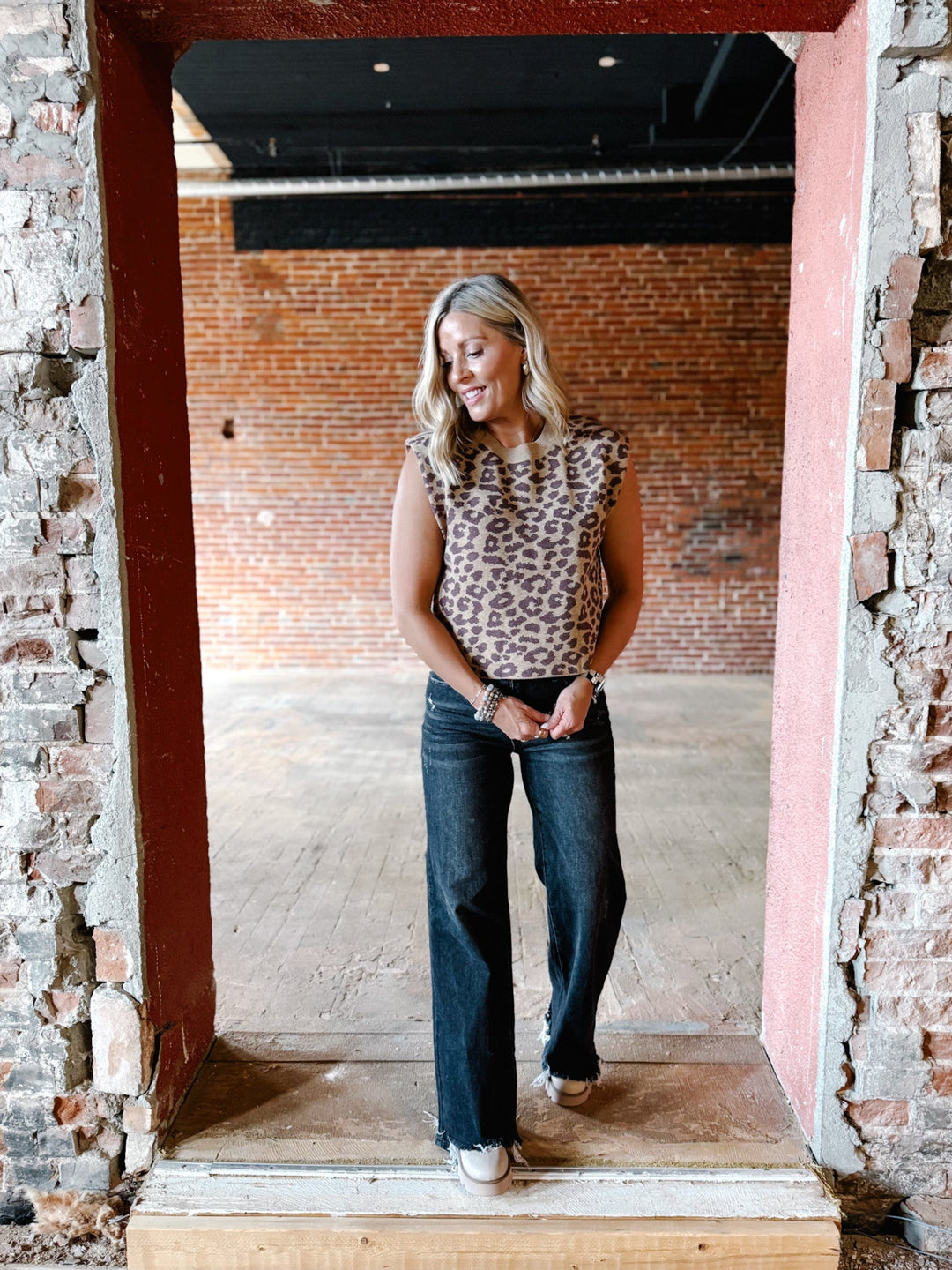 Untamed Charm Knit Top, Leopard