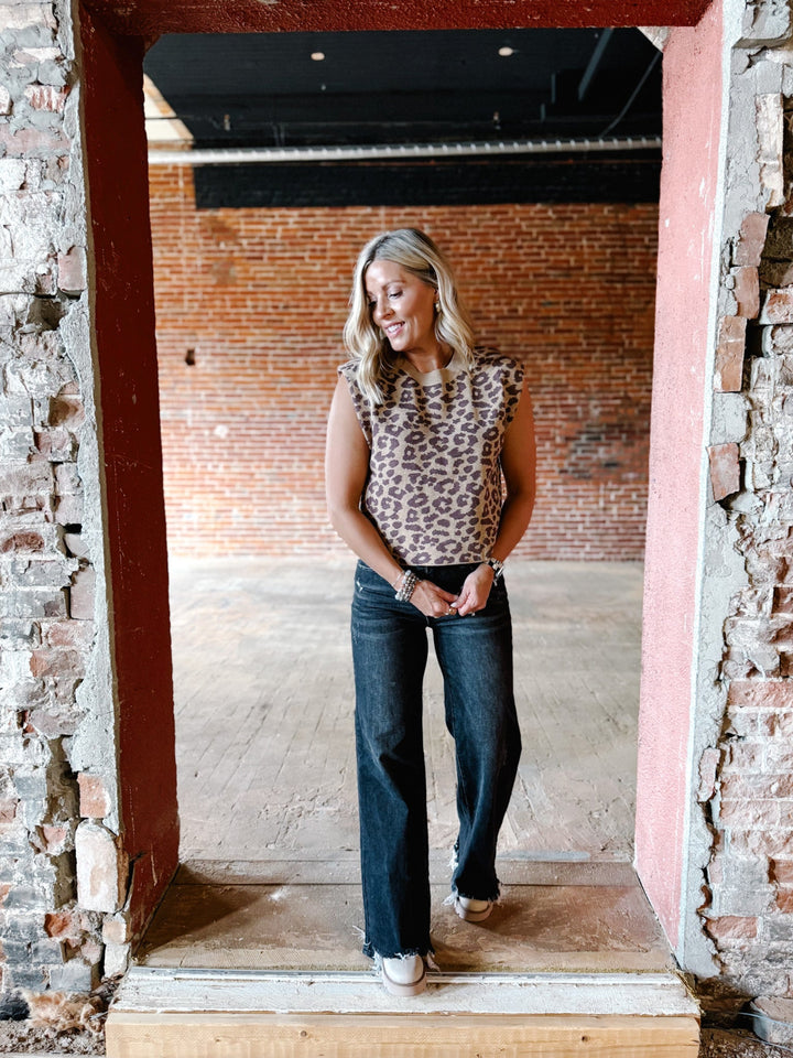 Untamed Charm Knit Top, Leopard