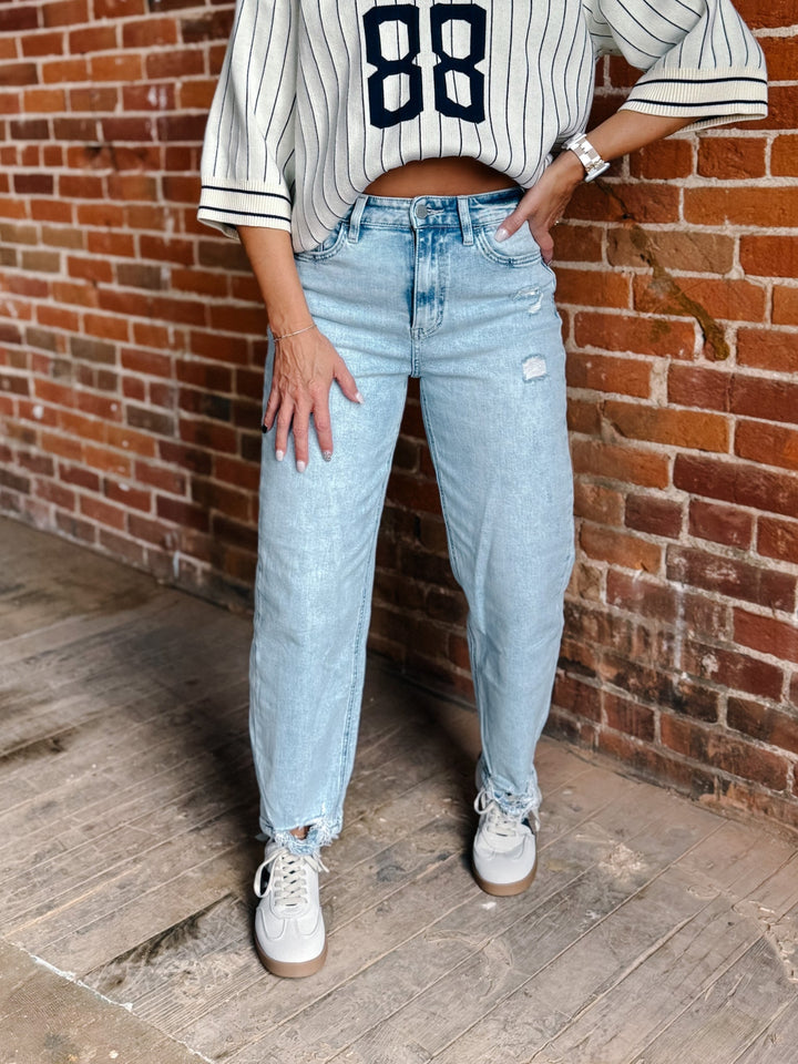 Walker Super High Barrel Jean, Light Wash