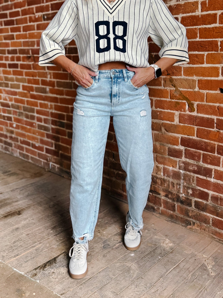 Walker Super High Barrel Jean, Light Wash