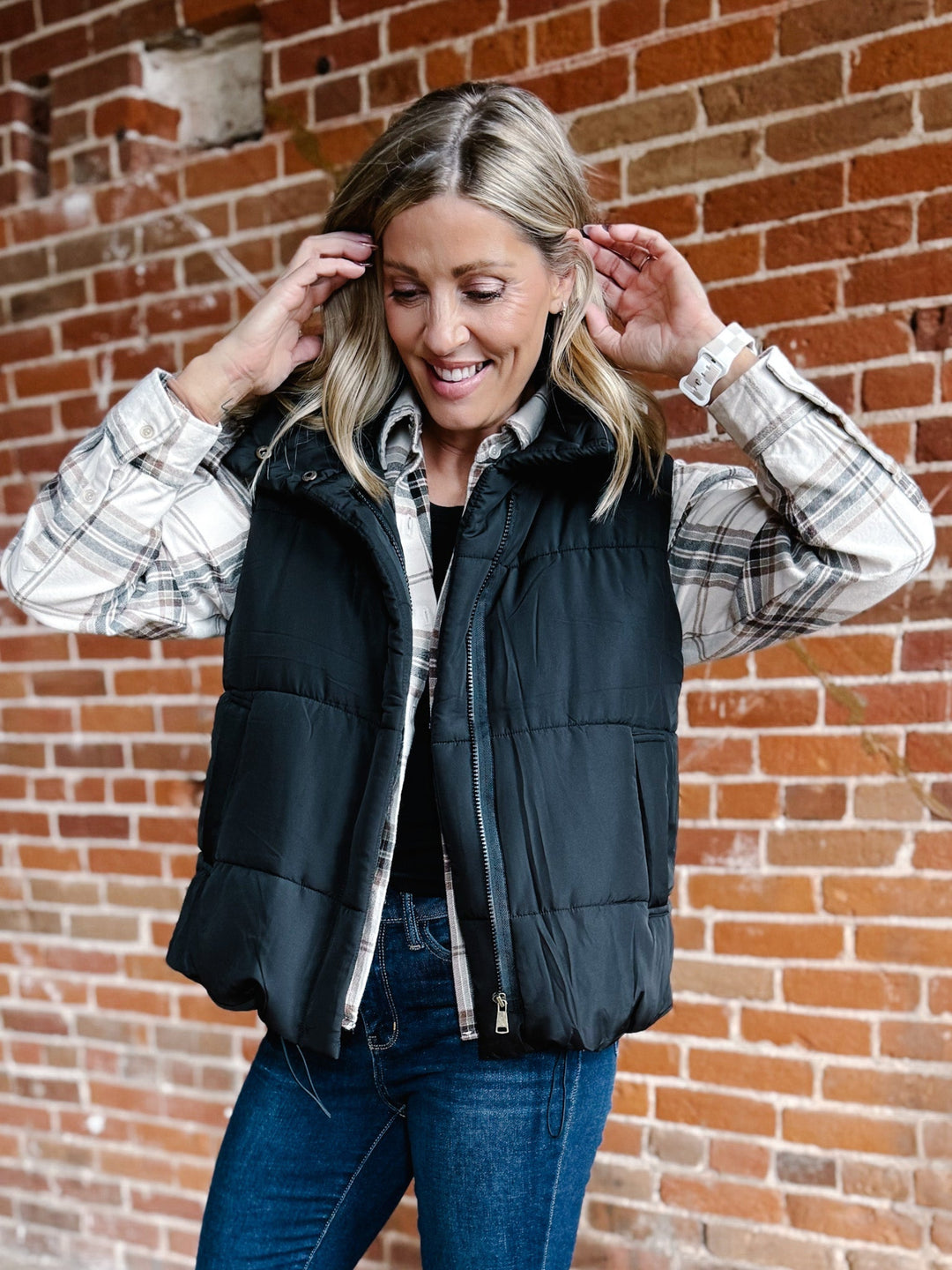 Whisper Light Puffer Vest, Black