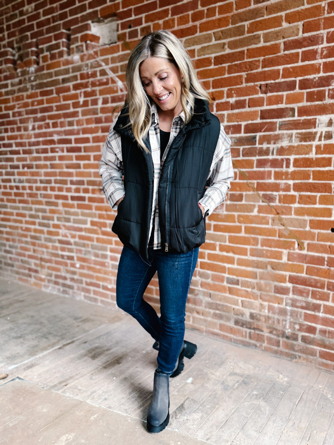 Whisper Light Puffer Vest, Black