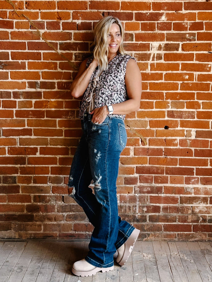 Whispered Layers Vest, Coco Mocha