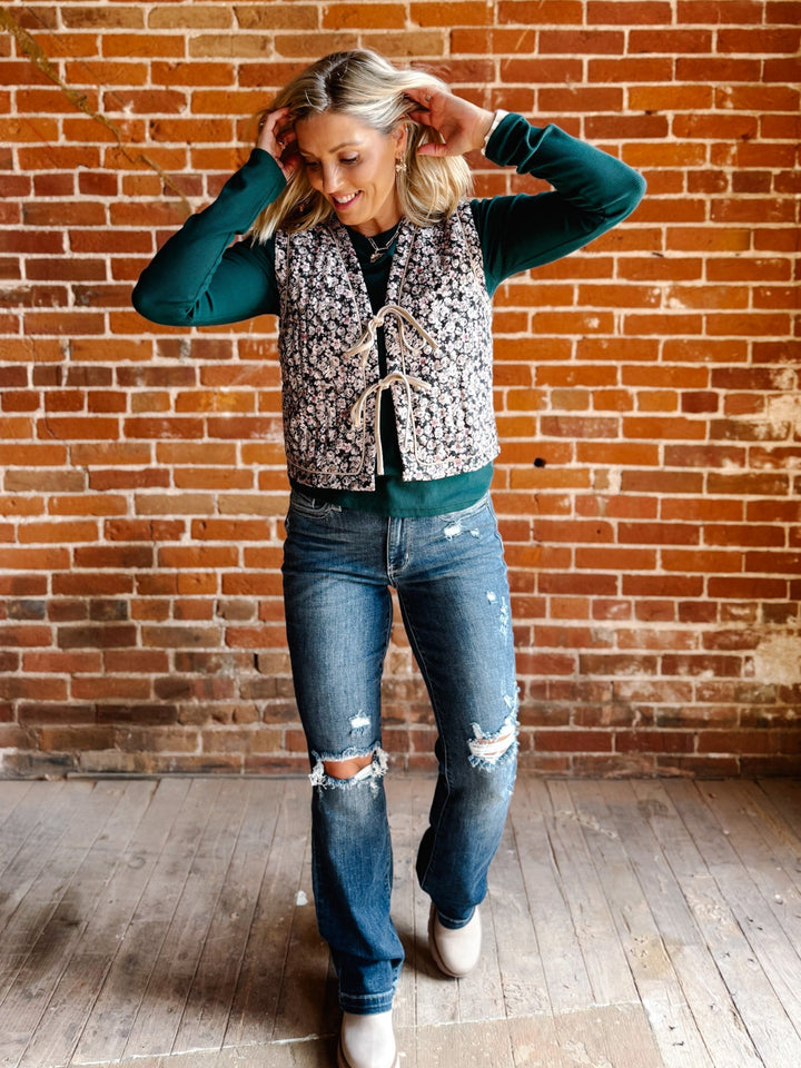 Whispered Layers Vest, Coco Mocha