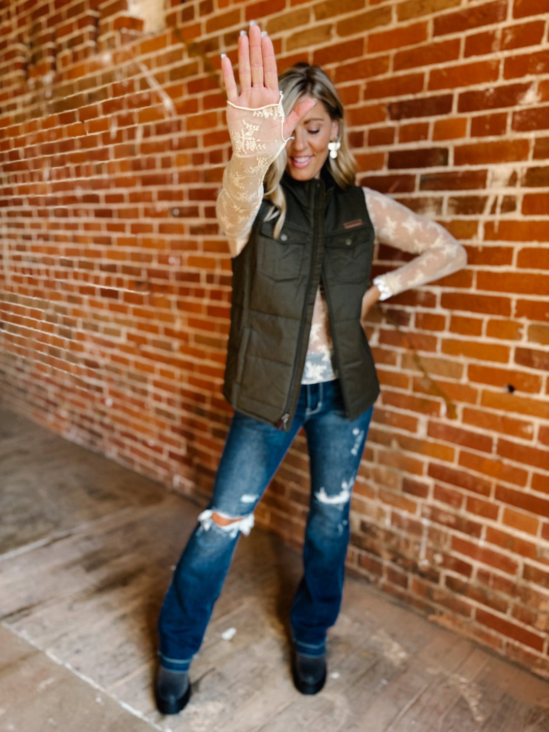 Whisperlight Sheer Mesh Top, Butter