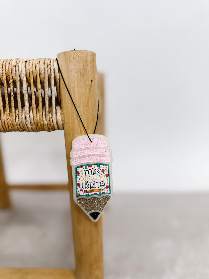 Teachers Pencil Car Freshie, Assorted Scents