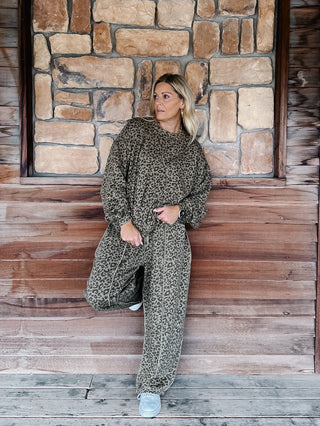 Wild About Comfort Leopard French Terry Sweatshirt