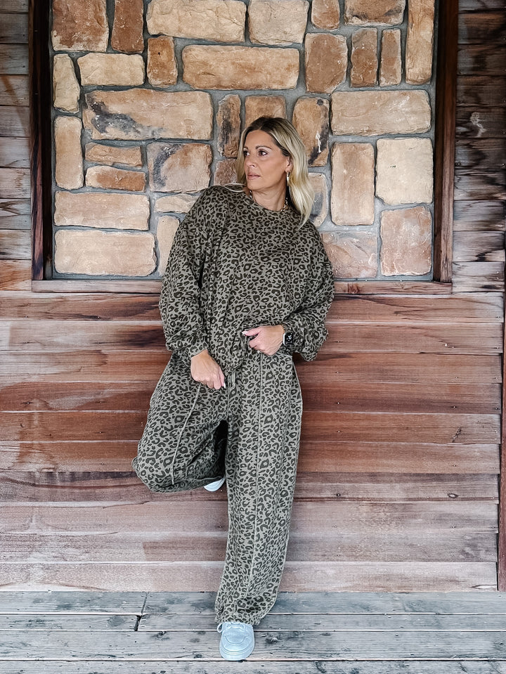 Wild About Comfort Leopard French Terry Sweatshirt