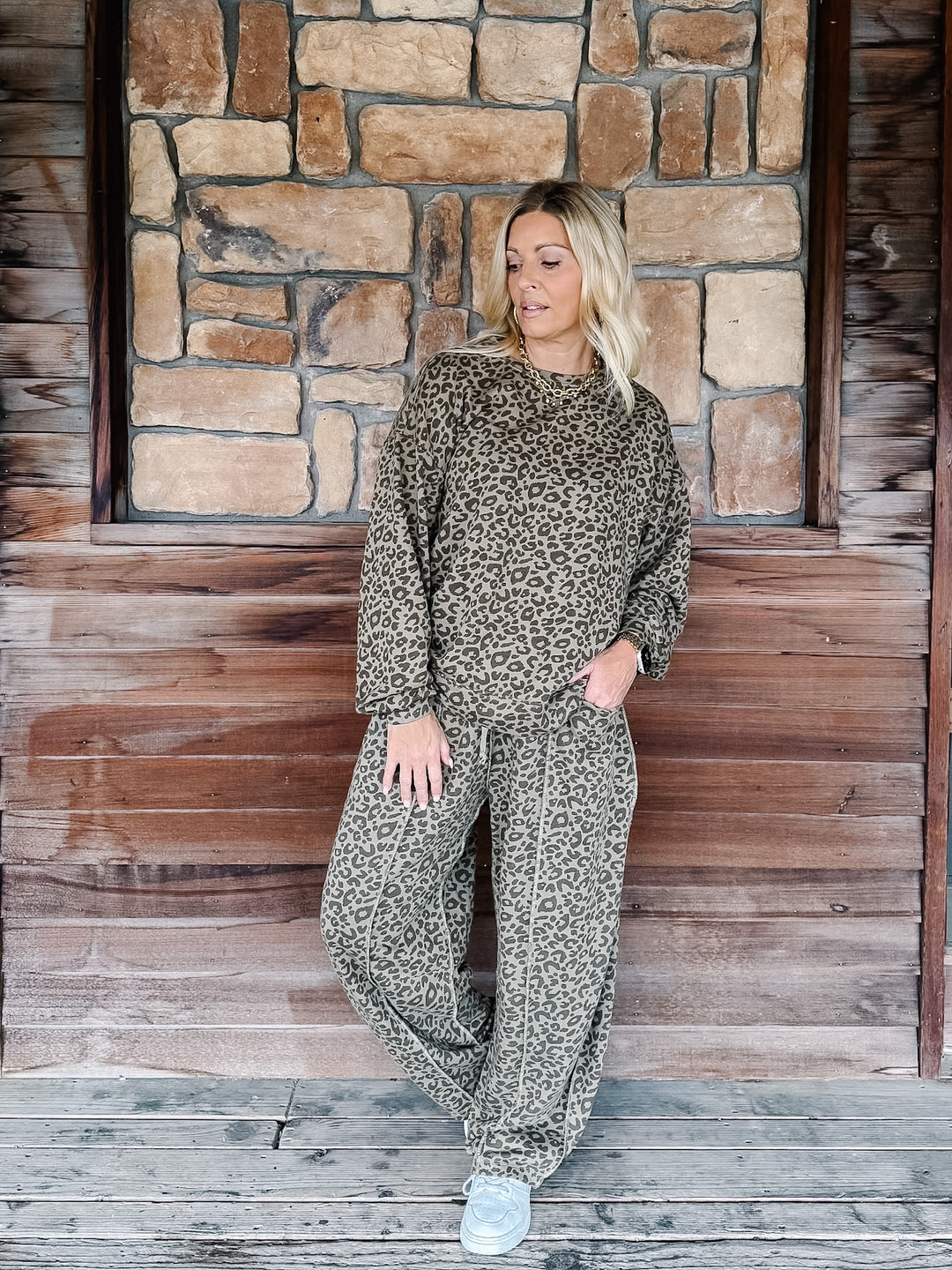 Wild About Comfort Leopard French Terry Sweatshirt