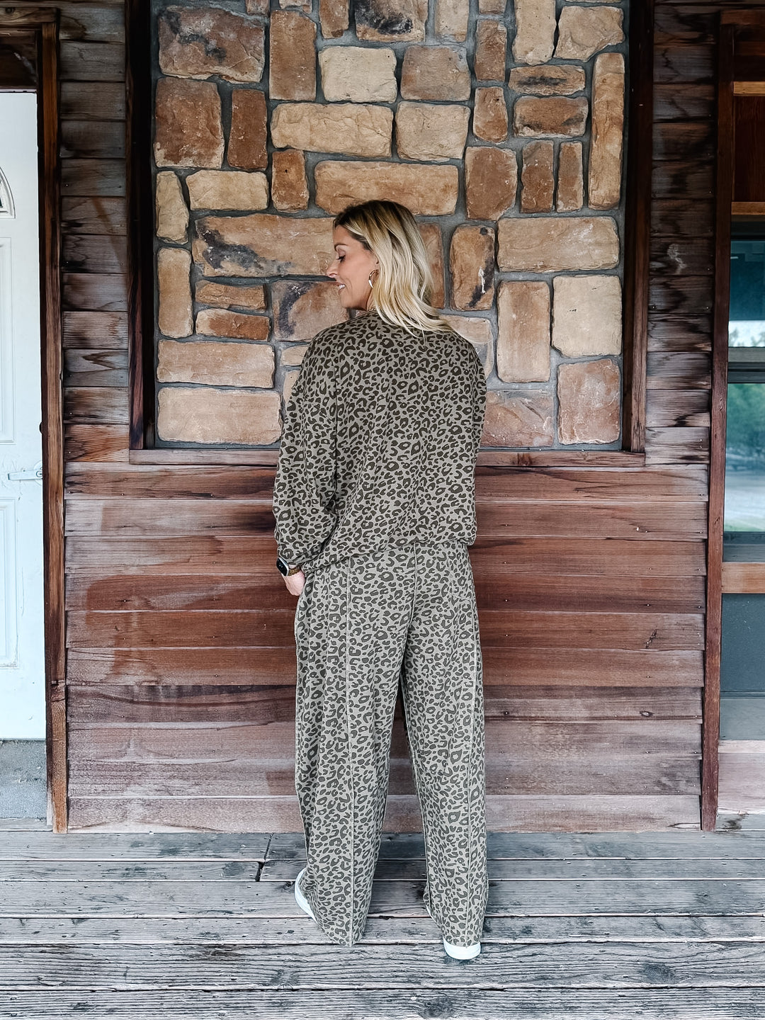 Wild About Comfort Leopard French Terry Sweatshirt
