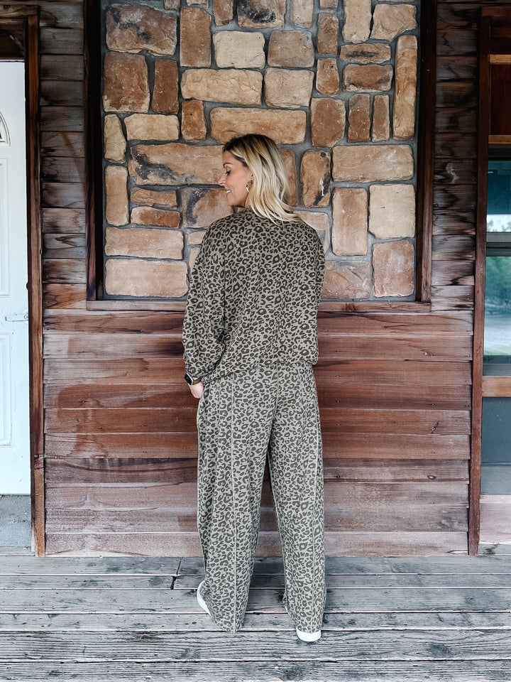 Wild About Comfort Leopard French Terry Sweatshirt