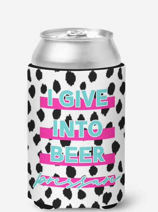 I Give Into Beer Pressure Slim Can Koozie