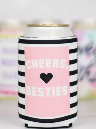 Cheers Bestie Regular Can Koozie'