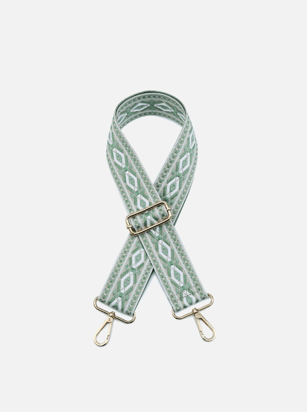 Diamond Guitar Strap, Teal/White