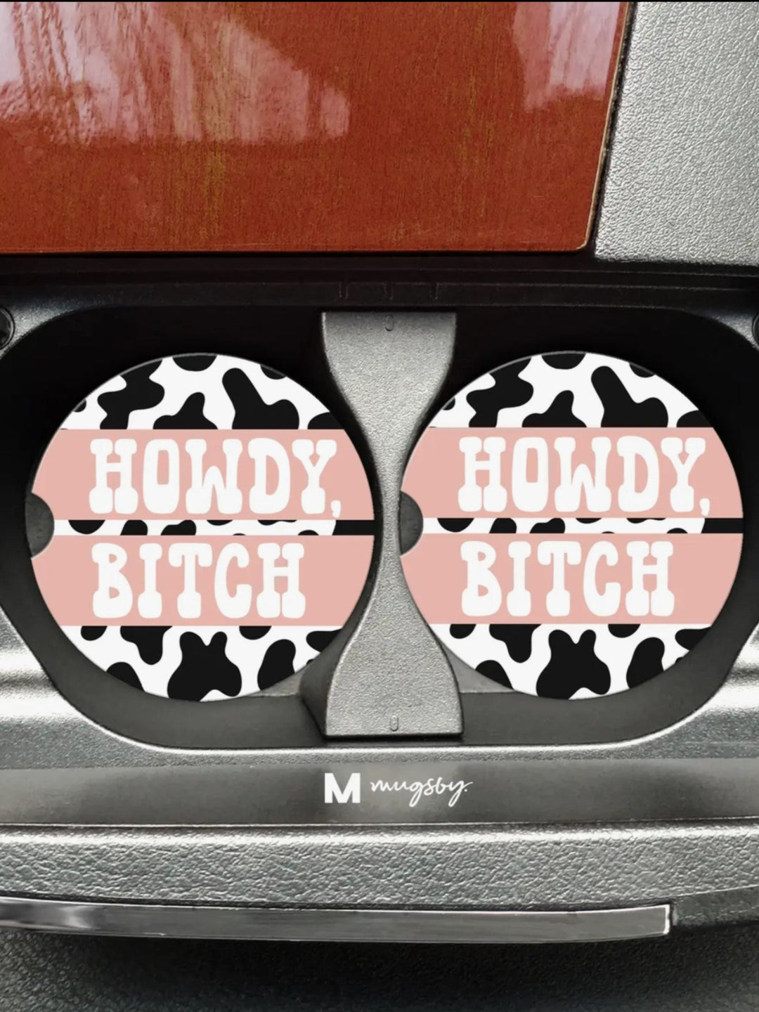 Sandstone Car Coaster Singles, Howdy Bitches