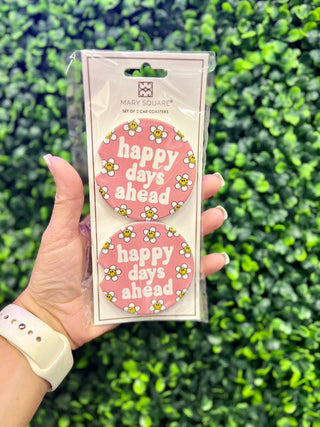 Sandstone Car Coaster 2 Pack-Happy Days Ahead