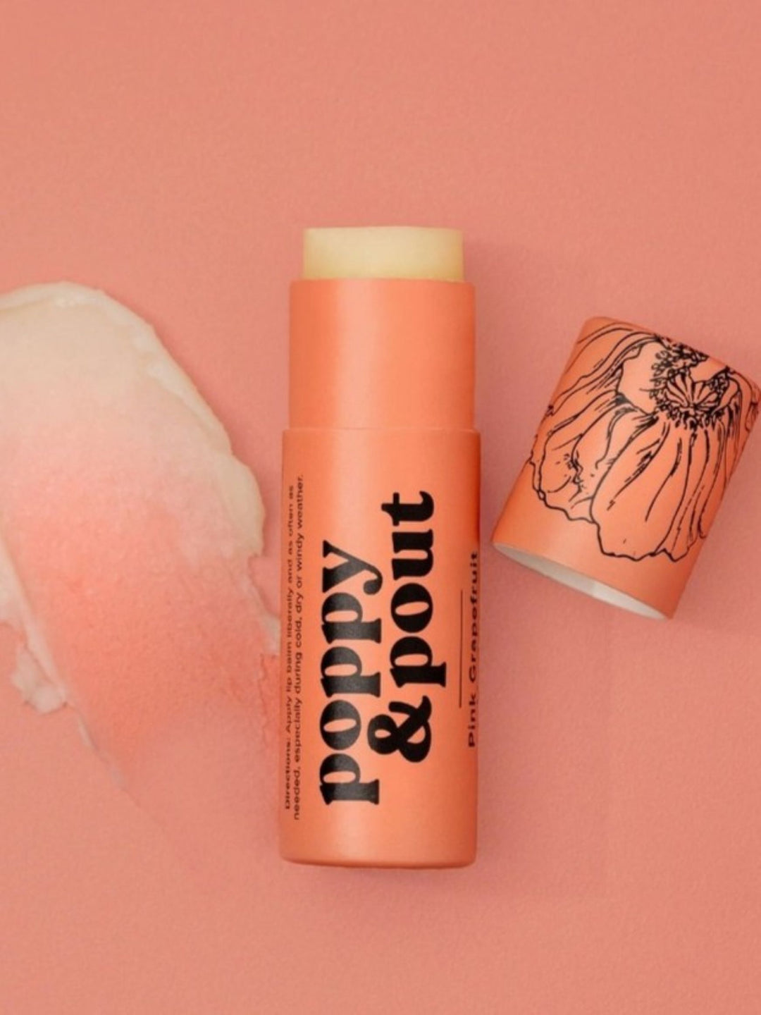 Poppy & Pout Lip Balm, Pink Grapefruit
