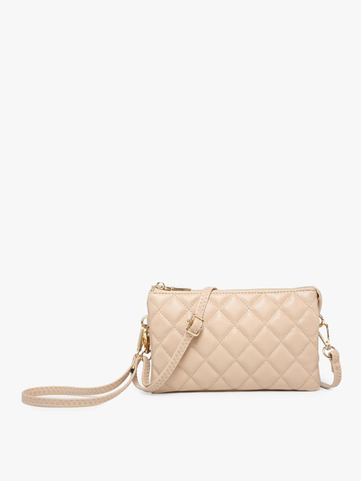 Riley Crossbody, Quilted Tan