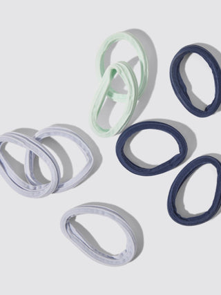 Recycled 8 Piece Seamless Hair Elastics, Garden Bouquet