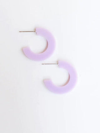 Small Acrylic Hoop Earring Bar, Assorted Color