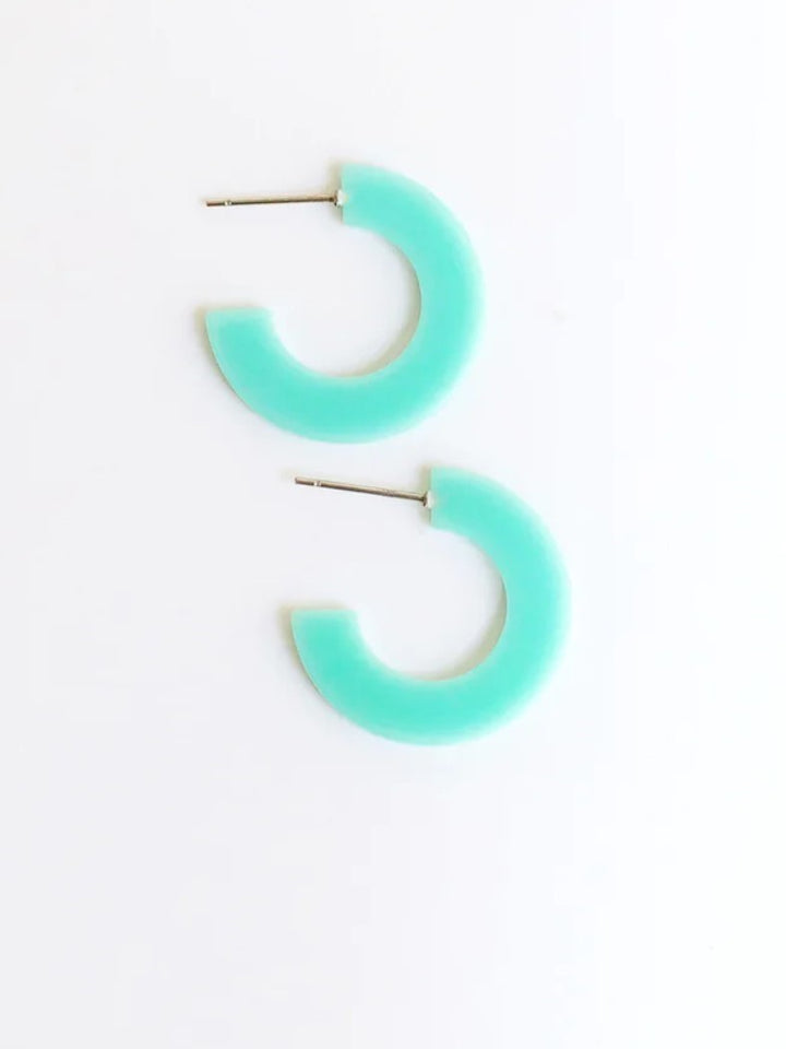Small Acrylic Hoop Earring Bar, Assorted Color