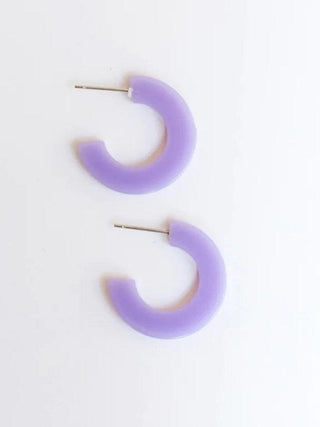 Small Acrylic Hoop Earring Bar, Assorted Color