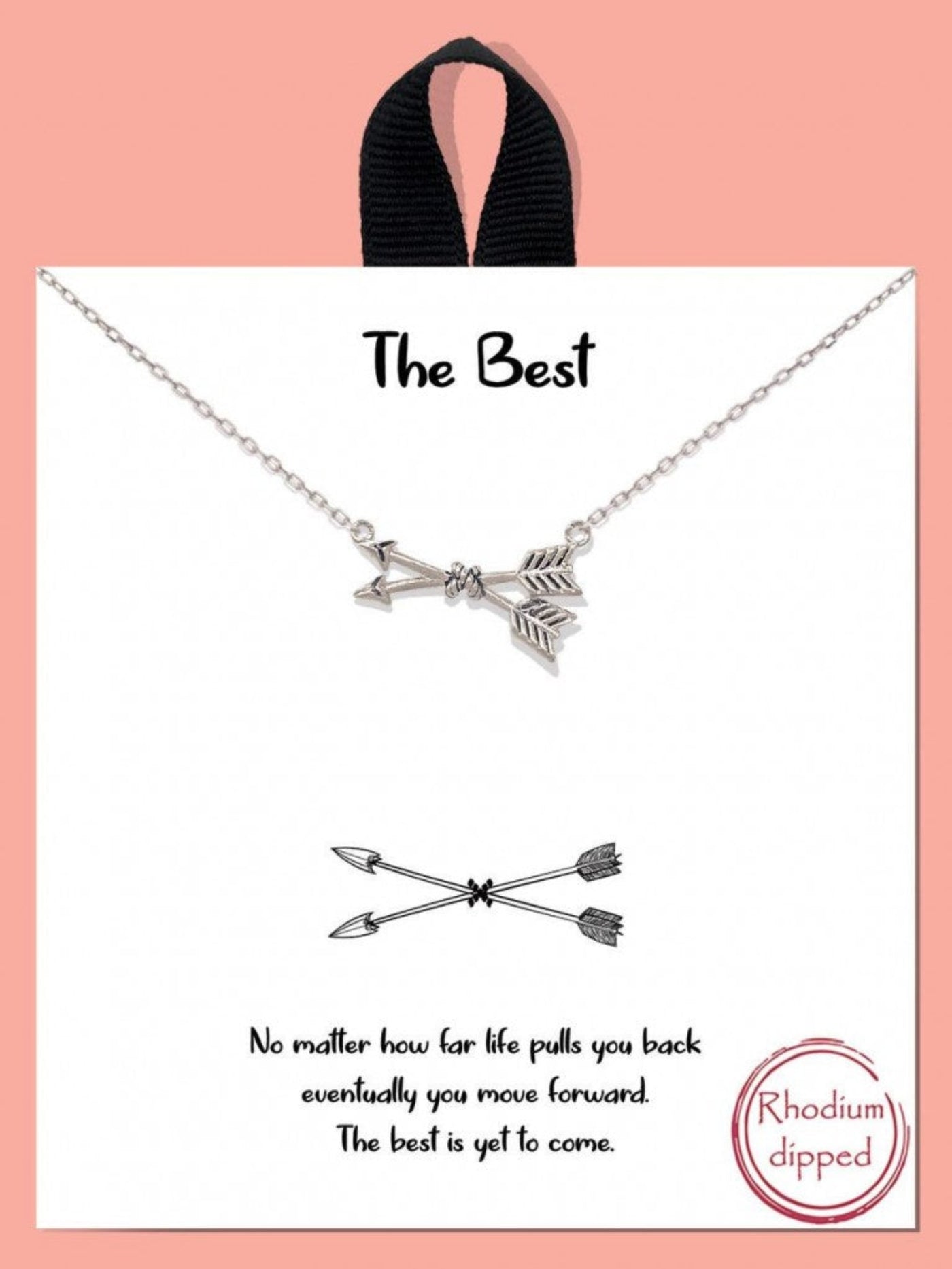 The Best Short Necklace with Arrow Pendant, Silver