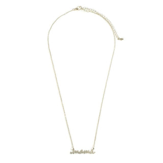 Cursive Mama Necklace, Silver