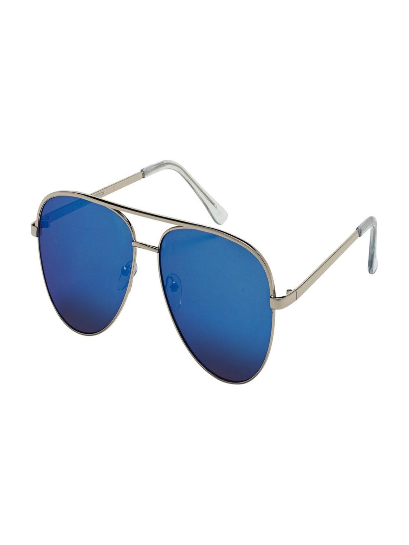 Mirror Len Sunglasses, Silver/Ice Blue