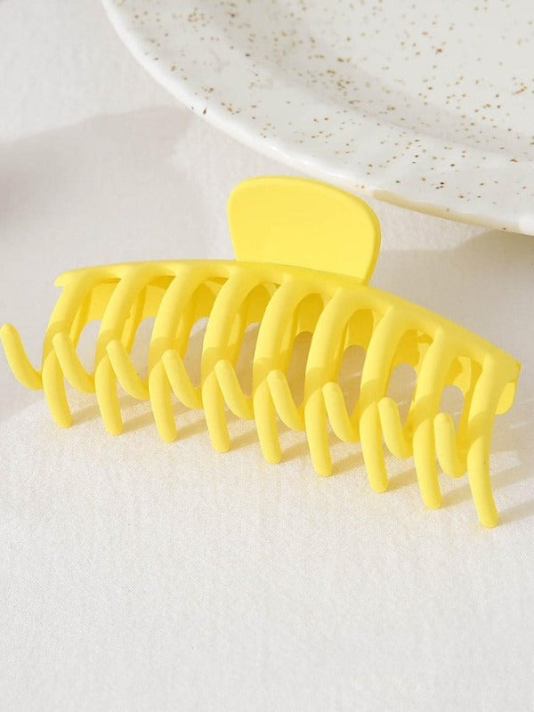 Large Matte French Style Claw Clip, Lemon