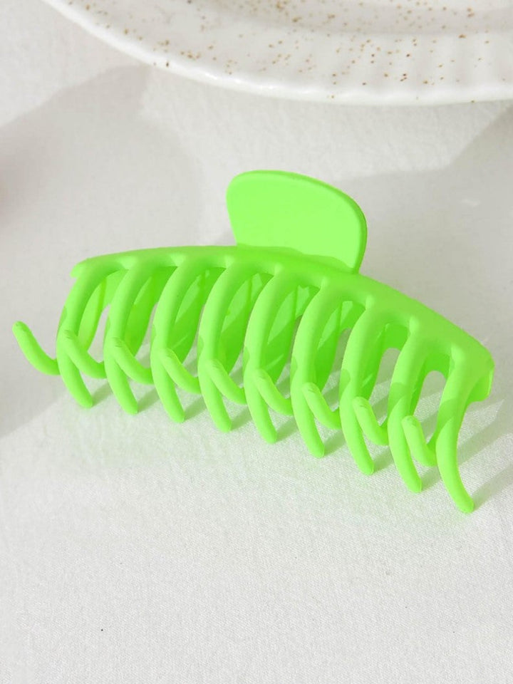 Large Matte French Style Claw Clip, Neon Green