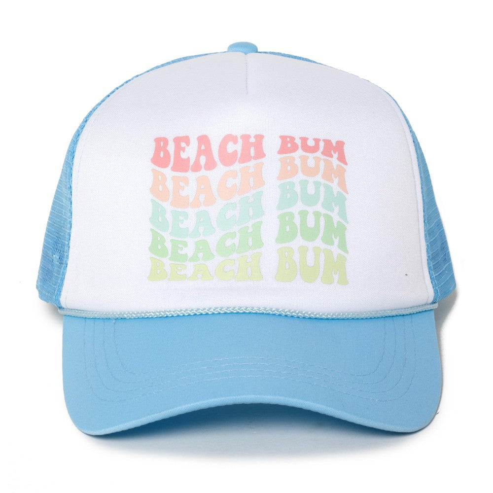 Wavy 'Beach Bum'  Trucker Hat, Blue