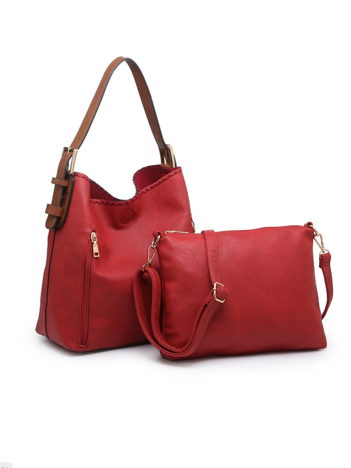 Alexa 2-in-1 Hobo Bag, Red