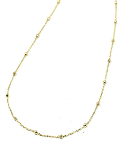 Baby Ball Chain Necklace, Gold
