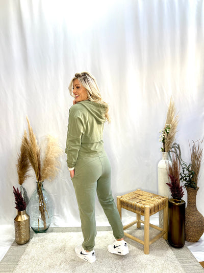Bold Claims Twill Joggers, Army Green