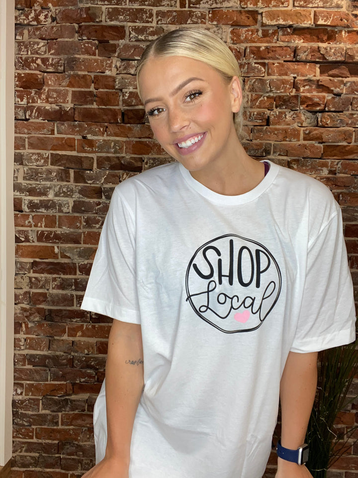Shop Local Graphic Tee in White