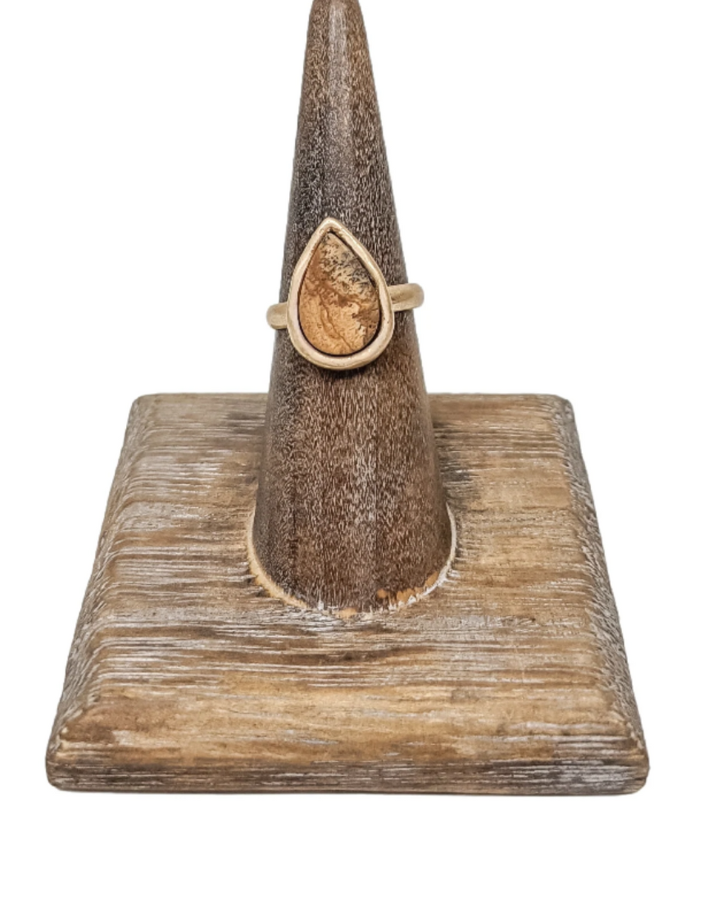 Kelly Semi Precious Adjustable Ring in Natural