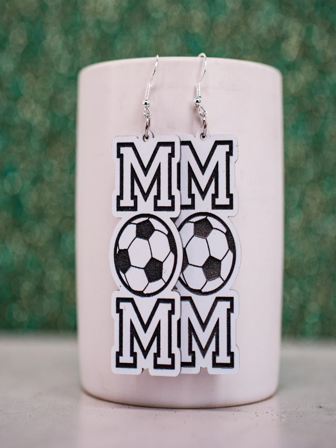 Soccer MOM Acrylic Dangle Earrings