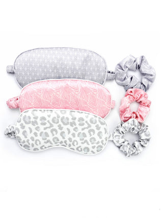 Satin Eye Mask and Scruchie Set, Assorted Color
