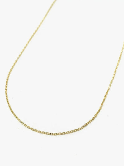 Skinny Cable Chain Necklace, Yellow Gold