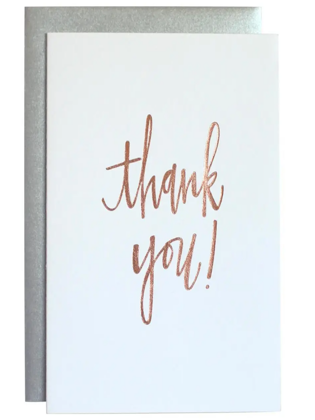Greeting Card, Thank You in Rose Gold Letterpress
