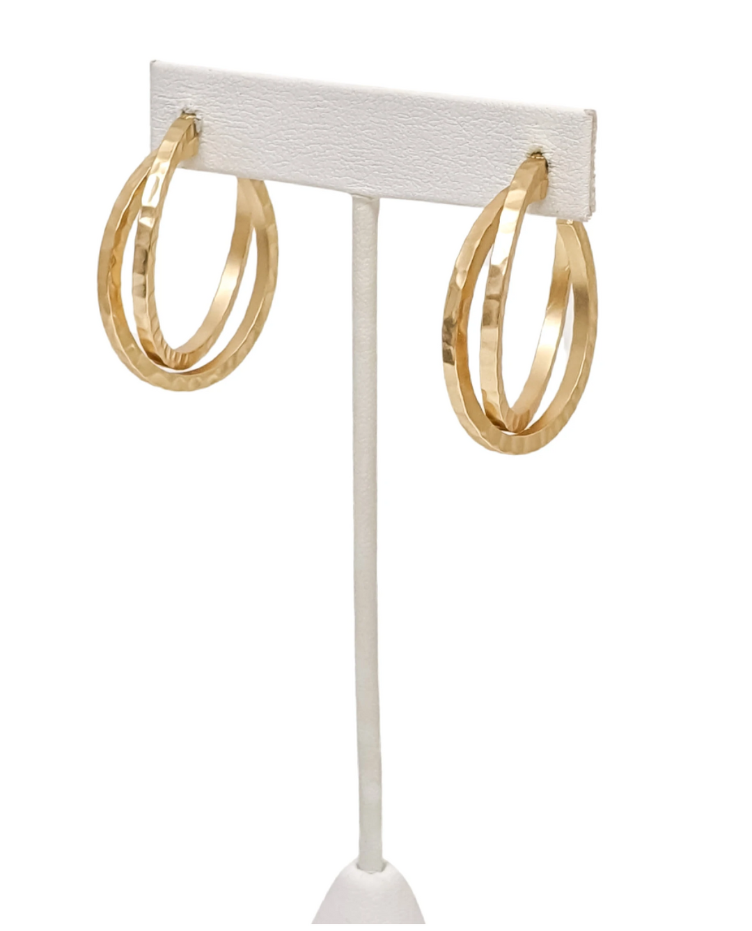 Zayda Double Hoop Earrings, Gold