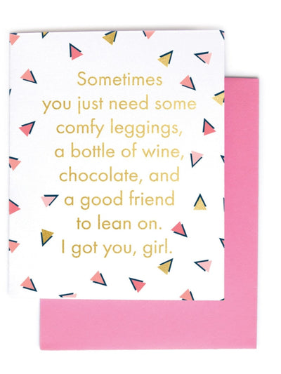 Copy of Greeting Card, Comfy Leggings and Wine